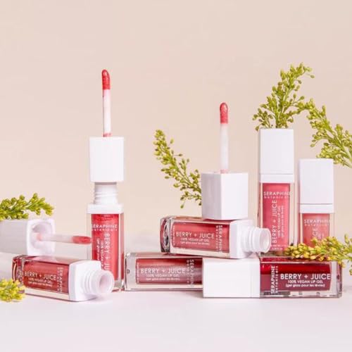 Vegan Lip Gloss - Berry + Juice Tinted Lip Gel with Shea & Fruit Extracts - Rose Currant