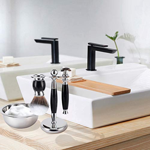 Luxury Shaving Brush & Razor Stand Universal Shaver Holder with Weighted & Non Slip Base