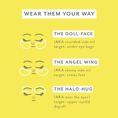 PATCHOLOGY Eye Mask, Brightening Under Eye Patches for Puffy Eyes and Dark Circles, Vitamin C Serum, Dark Circles Under Eye Treatment, Hydrating Eye Patches for women and men (5 Pairs)