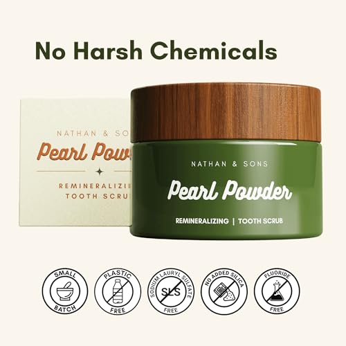 Pearl Remineralizing Tooth Powder with Hydroxyapatite - Natural Oral Care, 1.1 oz