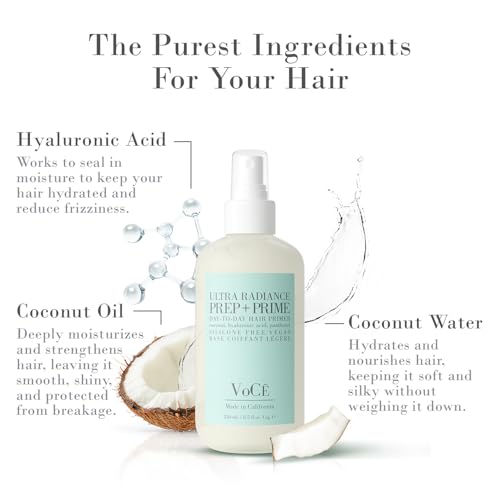 VoCE Haircare Prep + Prime Hair Spray - Shine & Heat Protection 8.5oz