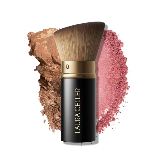 Laura Geller Retractable Angled Kabuki Makeup Brush - Vegan, Travel-Friendly