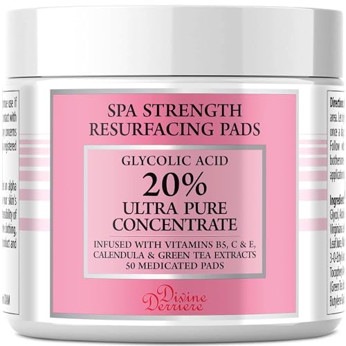 Save 30% on Glycolic Acid Peel 40% & Glycolic Resurfacing Pads Set - This Ultra Potent Duo Will Purify Your Skin & Eliminate Wrinkles, Acne Scarring For a Clear & Glowing Complexion