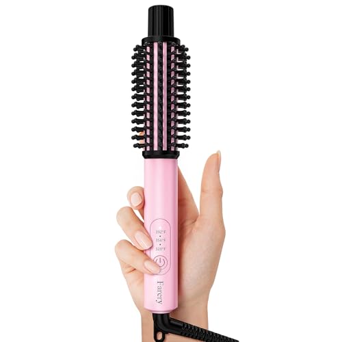 Farery Mini Thermal 1 Inch Curling Brush Pink for Short Hair Styling