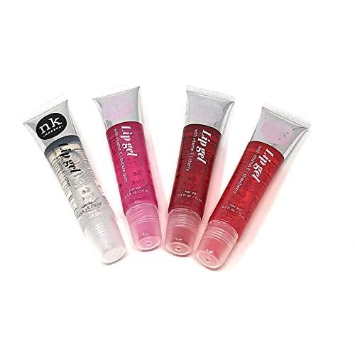 4 Pack Nicka K Lip Gel (CLEAR, STRAWBERRY, CHERRY, BUBBLE GUM)