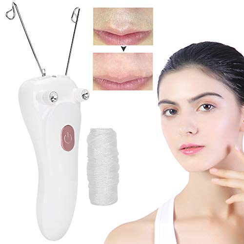 Threading Hair Removal, Hair Remover Electric Face Eyebrow Threading Epilator USB Charging Cotton Thread Depilation Machine Device for Women Girls Ladies ()