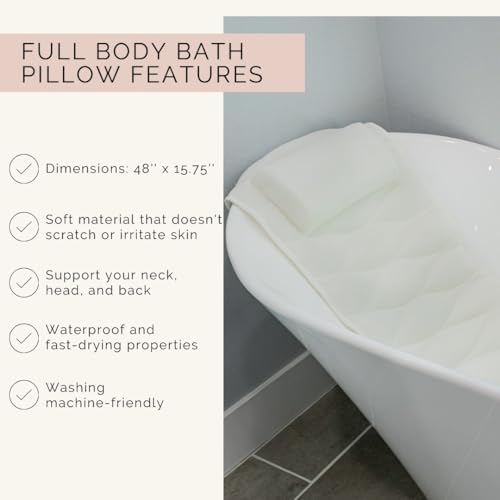 Full Body Bath Pillow - Ultra-Soft Bathtub Cushion for Relaxing Spa Experience - Variation of THIS listing