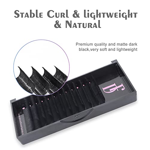DF Lash Extension Volume Lashes Extension 0.03 CC Curl 15-20mm Mixed Tray Individual lash Extensions Classic Lash Extensions Soft Matte Black Single Eyelashes Professional Salon Use
