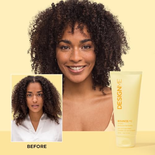 Design.Me BOUNCE.ME Curl Balm & Cream for Curly Hair 8.5 Fl Oz - Nourishing Argan Oil, Sulfate & Paraben Free