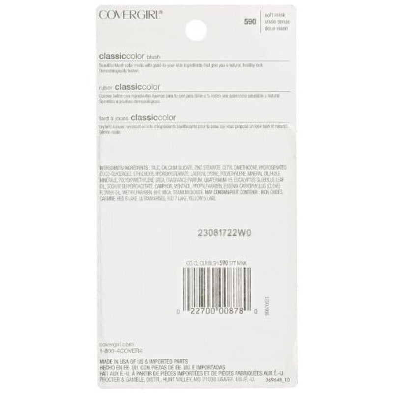CoverGirl Classic Color Blush Soft Mink(N) 590, 0.27-Ounce Pan (Pack of 2)