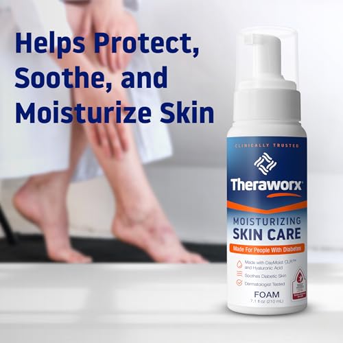 Theraworx Moisturizing Skin Care Foam, Made for People with Diabetes ? 7.1 oz ? 1 count