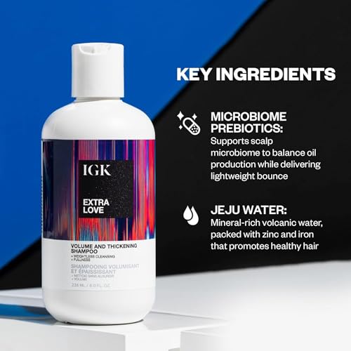IGK Extra Love Volume & Thickening Shampoo - Regular / Single - 8 Oz