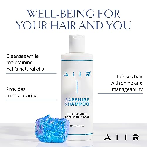 AIIR Sapphire Hair Shampoo - Vegan Sulfate-Free Grow & Shine 8 Fl Oz