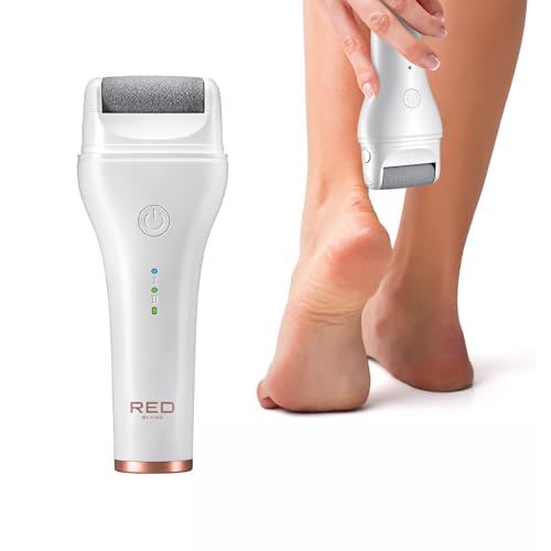 Cordless Electric Foot Callus Remover with Large Roller Heads & Dual Speed - Wet & Dry Use