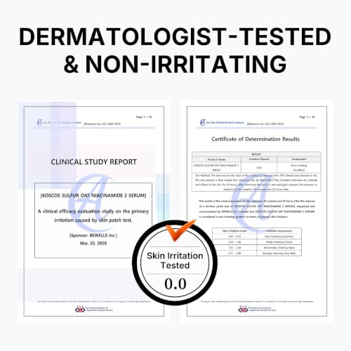Sulfur Oat Serum with 2% Niacinamide for Oil Control & Sensitive Skin - 1.69 Fl Oz