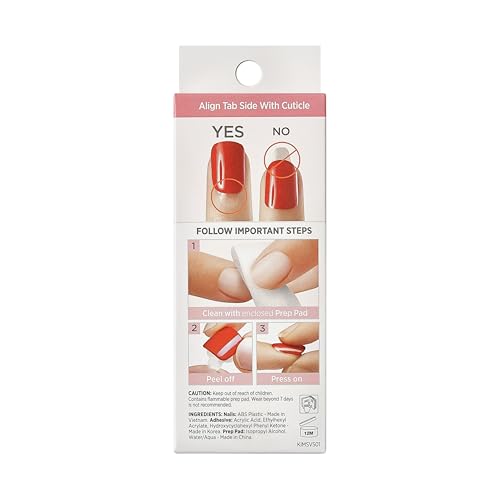 KISS Impress Press-On Manicure Fake Nails, Time Lapse - Short Length, Squoval Shape, Polish-Free Dark Green Gold Design Mani, Includes Prep Pad, Mini File, Manicure Stick, and 30 Fake Nails