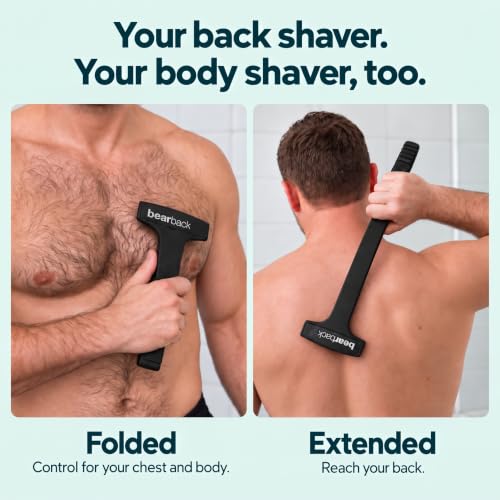 Back Shaver for Men - 17-Inch Folding Handle & Triple Blade System