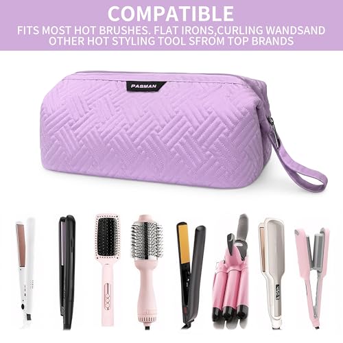 Shark Flex Style Case,Hair Tools Travel Organizer, Holds FlexFusion Attachments, Blow Dryer, Curling Iron, Styling Tools (Purple)