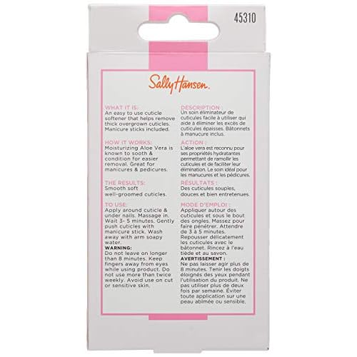 Sally Hansen Nail Treatment Problem Cuticle Remover¢â | Eliminates Thick & Overgrown Cuticles | pH-Balanced Formula Infused with Aloe Vera-| Gently Soothes & Conditions Cuticles,(Pack of 2)