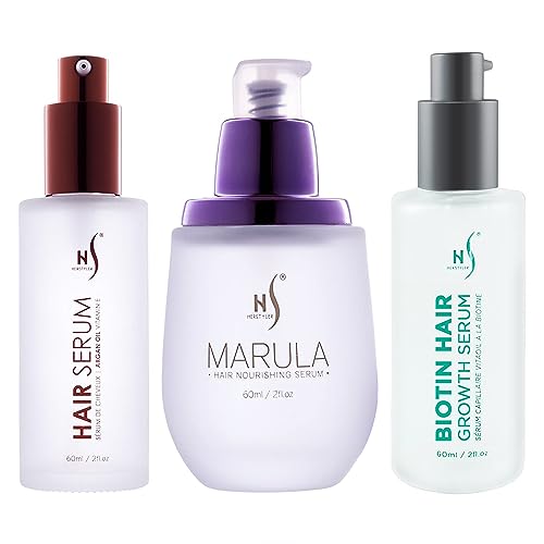 HerStyler Hair Serum Set - Argan, Marula & Biotin for Hair Growth & Frizz Control