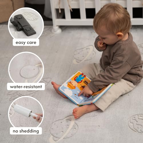 Hakuna Matte CloudSoft Baby Play Mat Planet 47x67 Inch Glow-In-Dark Floor Mat