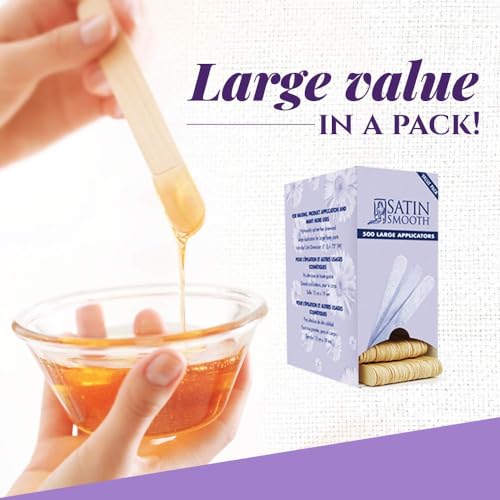 Satin Smooth Hair Waxing Large Applicators, 500 count
