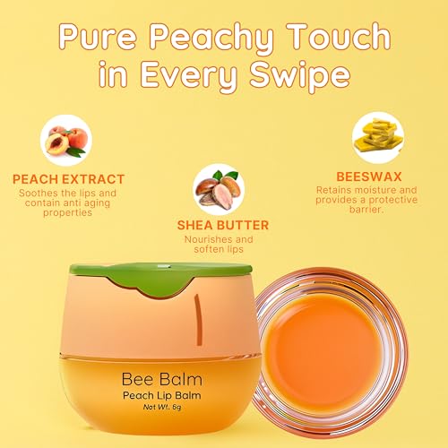 Original My Bee Balm Lip Balm - Propolis Hydrating Balm Honey Pot for Dry, Chapped & Cracked Lips - Enriched with Propolis, Honey & Vitamin E - Soften, Smooth & Reduce Lip Lines