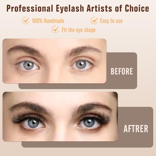 Classic Volume Lash Extension, 0.15 CC Curl 8-15mm Mixed Eyelash Extension Lash Trays, Super Matt Black Individual Lash Extensions for Professional Salon Use