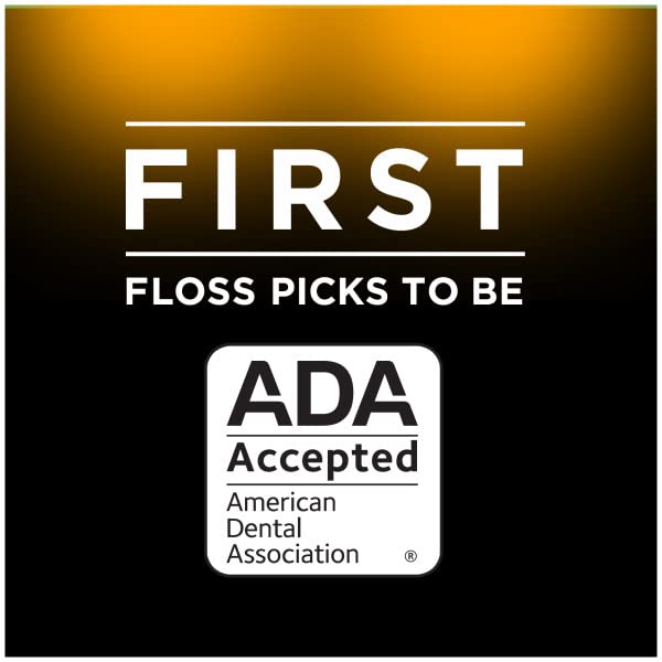 Dental Floss Picks with Fluoride Coating and Tongue Scraper – 75 Pack, Bulk 6 Sets