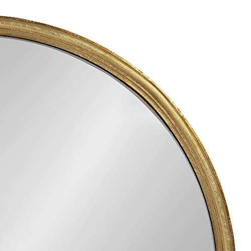 Kate and Laurel Mid-Century Gold Oval Mirror 18x24 - Entryway & Living Room Decor