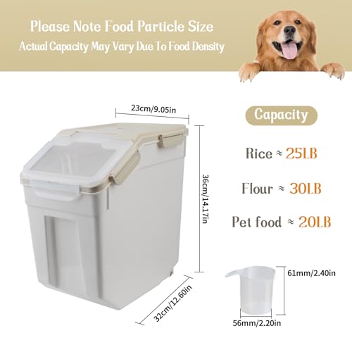 Gray 4Pack Large Airtight Food Storage Containers with Wheels & Seal Locking Lids