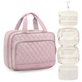 Travel Toiletry Bag for Women with Hanging Organizer - Pinkish Purple
