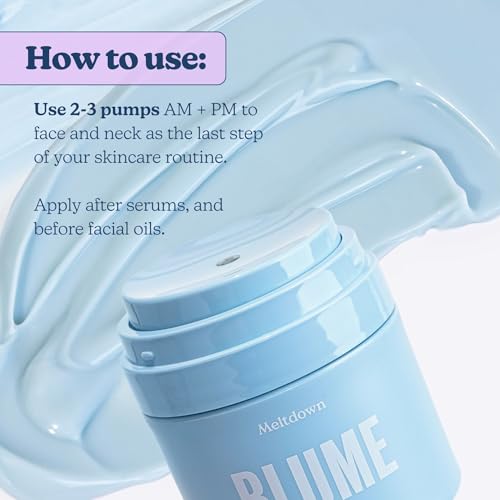 Blume Meltdown Gel Face Moisturizer for Acne-Prone & Sensitive Skin - Oil-Free, 72-Hour Hydration, Niacinamide & Ceramides - 1.7 oz