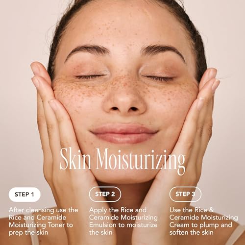 Rice Ceramide Moisturizing Emulsion - Hydrating & Skin Barrier Repair - Lightweight Korean Skincare - Pack of 2 - 5 Fl Oz