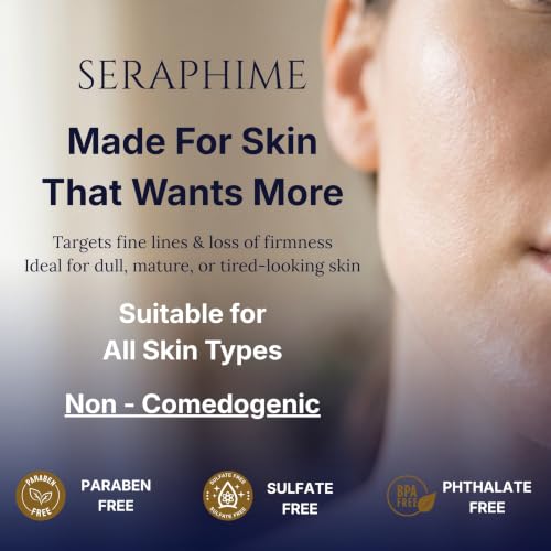 Seraphime Copper Peptide Face Moisturizer 1.7oz Anti-Aging Hydrator for Fine Lines