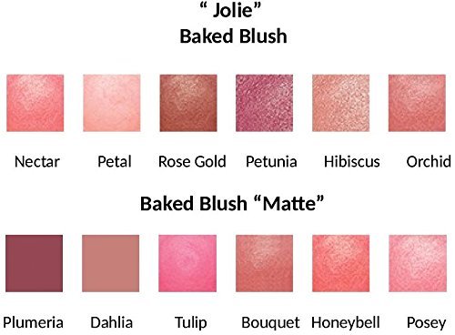 Jolie Radiant Marbleized Baked Blush Cheek Color Nectar - Luminous, Hypoallergenic Makeup