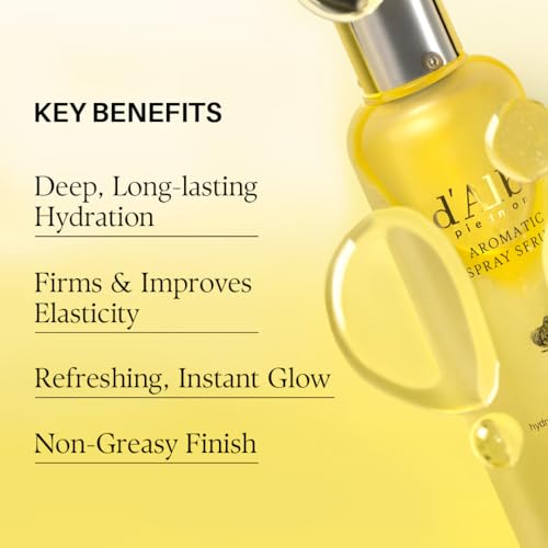 d'alba Piedmont Italian White Truffle Aromatic Spray Serum 4.05 fl oz - Hydrating Face Mist for Skin Elasticity & Glow