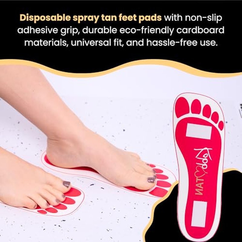 150 Pairs(300feets)Spray Tan Feet Pads Disposable & Economic Pink Feet pads for Spray tanning,Use in Tanning booth,Sunless Tanning at Home or Beauty Salon-Non Slip-Comfortable-Hygienic-Ultra Bronzing