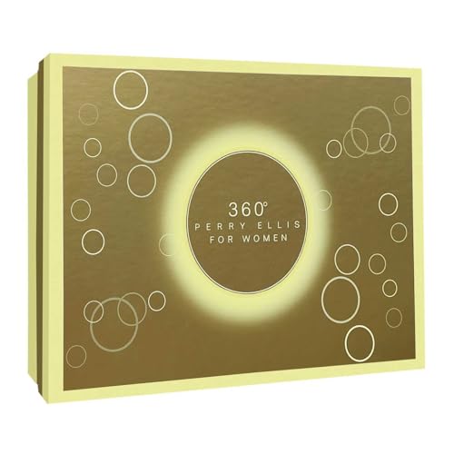 Perry Ellis 360 Women Eau de Toilette Gift Set - 3.4oz Spray, Body Mist & Shower Gel
