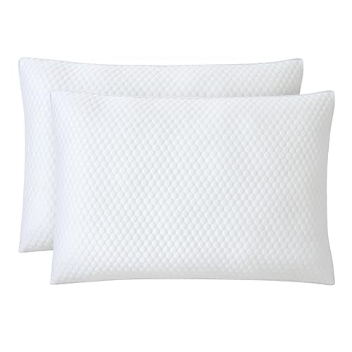 Columbia Ice Fiber Cooling Side Sleeper Pillows 2 Pack - Queen/Standard, Medium Firm, Breathable Cover
