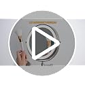 9-Inch Wall Mounted Lighted Makeup Mirror with 30X Magnification - Brushed Nickel