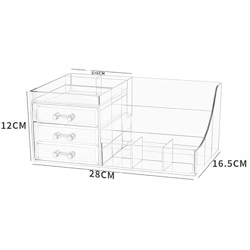 Transparent Acrylic Cosmetic Makeup And Jewelry Storage Box -Storage Plastic Cases -Great For Bathroom