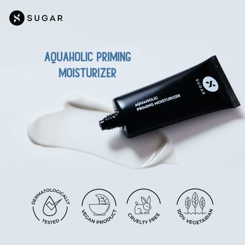 SUGAR Cosmetics Aquaholic 2 in 1 Priming Moisturizer Non-greasy Lightweight Formulation 30 ml (Pack of 1) White