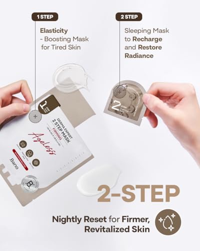 Firming 2-Step Face Mask Set - Hydrating & Glow Overnight Sheet Mask
