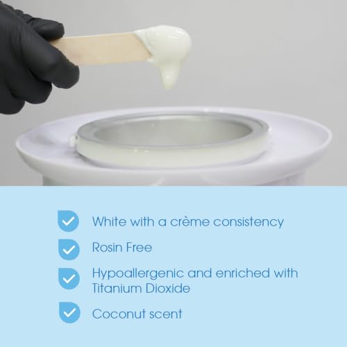 Caronlab Brilliance Hard Wax 27oz for Sensitive Skin, Microwaveable Coconut Stripless Wax