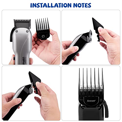 Magnetic Clipper Guards Comb for Andis Master Clippers - Black - 10 Sizes