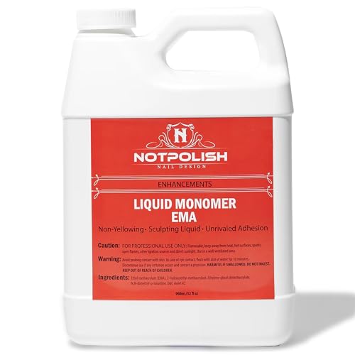 Notpolish Liquid Monomer for Acrylic Nails - 32 Fl Oz Low Odor, MMA-Free, EMA-Based for Salon & Home Use Variation of THIS listing