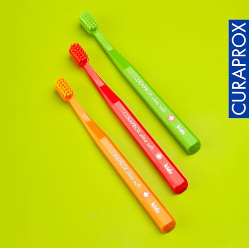 Curaprox Kids Ultra Soft Toothbrush 3-Pack - Swiss Made Pediatric Oral Care