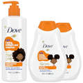 Dove Kids Moisturizing Shampoo + Styling Curl Cream Twin Pack ? ¡°Hair Love¡± Curly Hair Products for Kids, Coconut Cookie Scent (3 Piece Set)