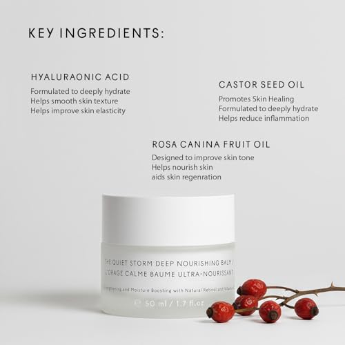 The Untamed Quiet Storm Deep Nourishing Balm ? Helps Support Skin Elasticity & Moisture for Dry, Mature, or Sensitive Skin ? Hydrating Face Cream with Borage Oil & Hyaluronic Acid ? 1.7 fl oz